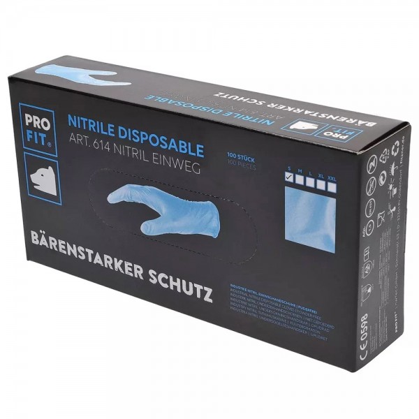 Nitril Einweghandschuhe blau, 100 Stück, 9007500